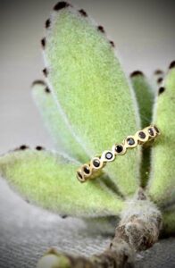 Small black diamond ring