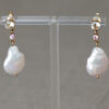 Sapphire and amethyst pearl drop earring - Can be reordered