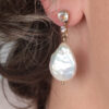 Sapphire and amethyst pearl drop earring - Can be reordered - Image 2