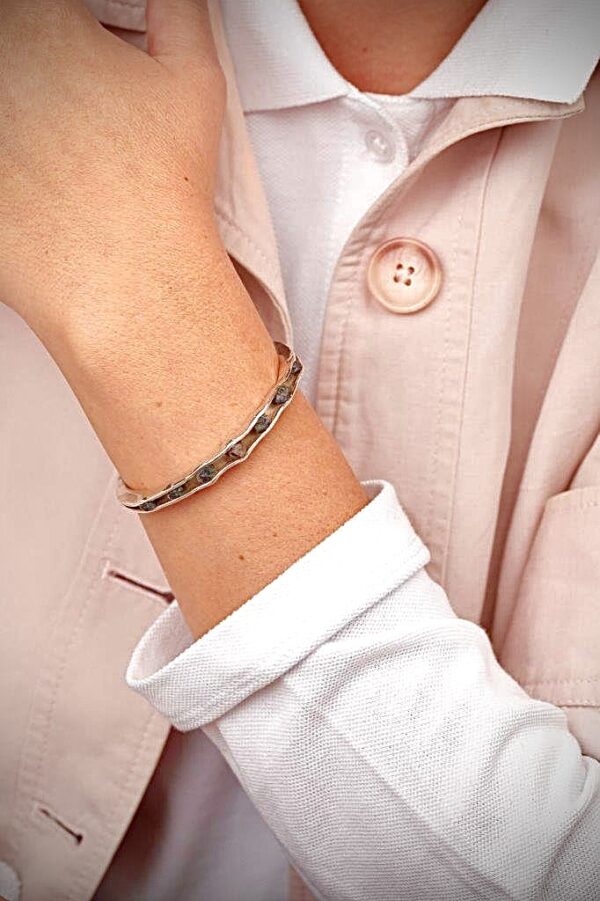 Silver cuff bangle - Image 4
