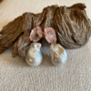 Uncut Morganite Earrings - POR