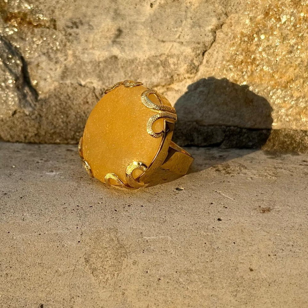 river stone ring