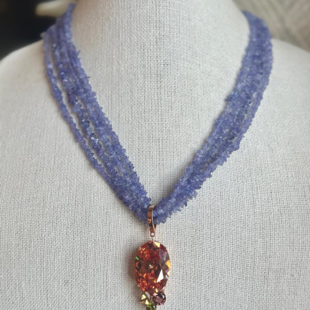 Tanzanite Chip Pendant